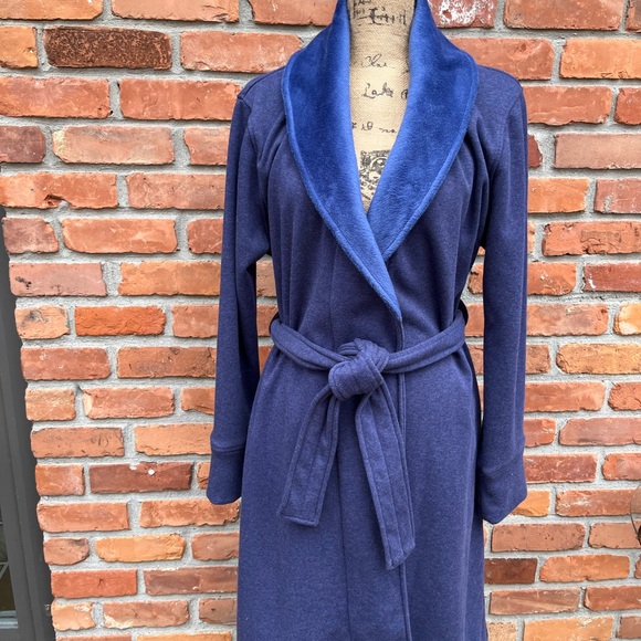 Ugg Australia Duffield II Wrap Robe Size Large Navy Blue - Picture 3 of 13
